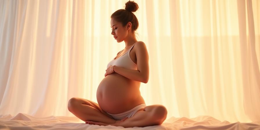 Zwangere vrouw in zachte yogahouding bij Vlechtwerk Yoga Tilburg